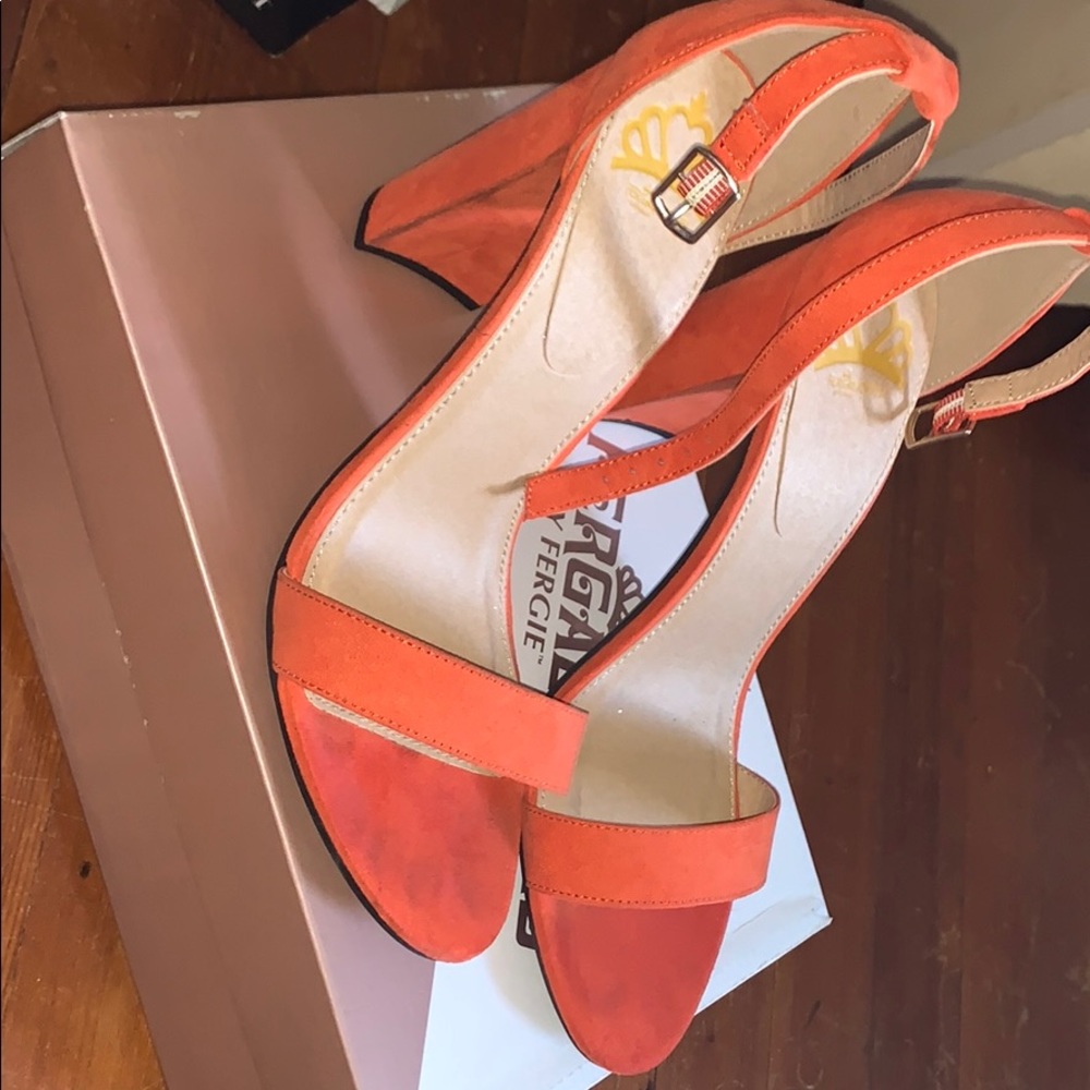Orange heel sandal